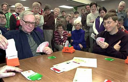 Gates playing Bridge